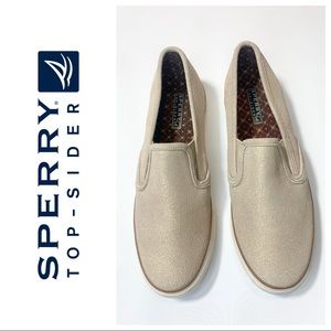 Sperry Mariner Gore Natural Sparker Slip Ons Sz 9